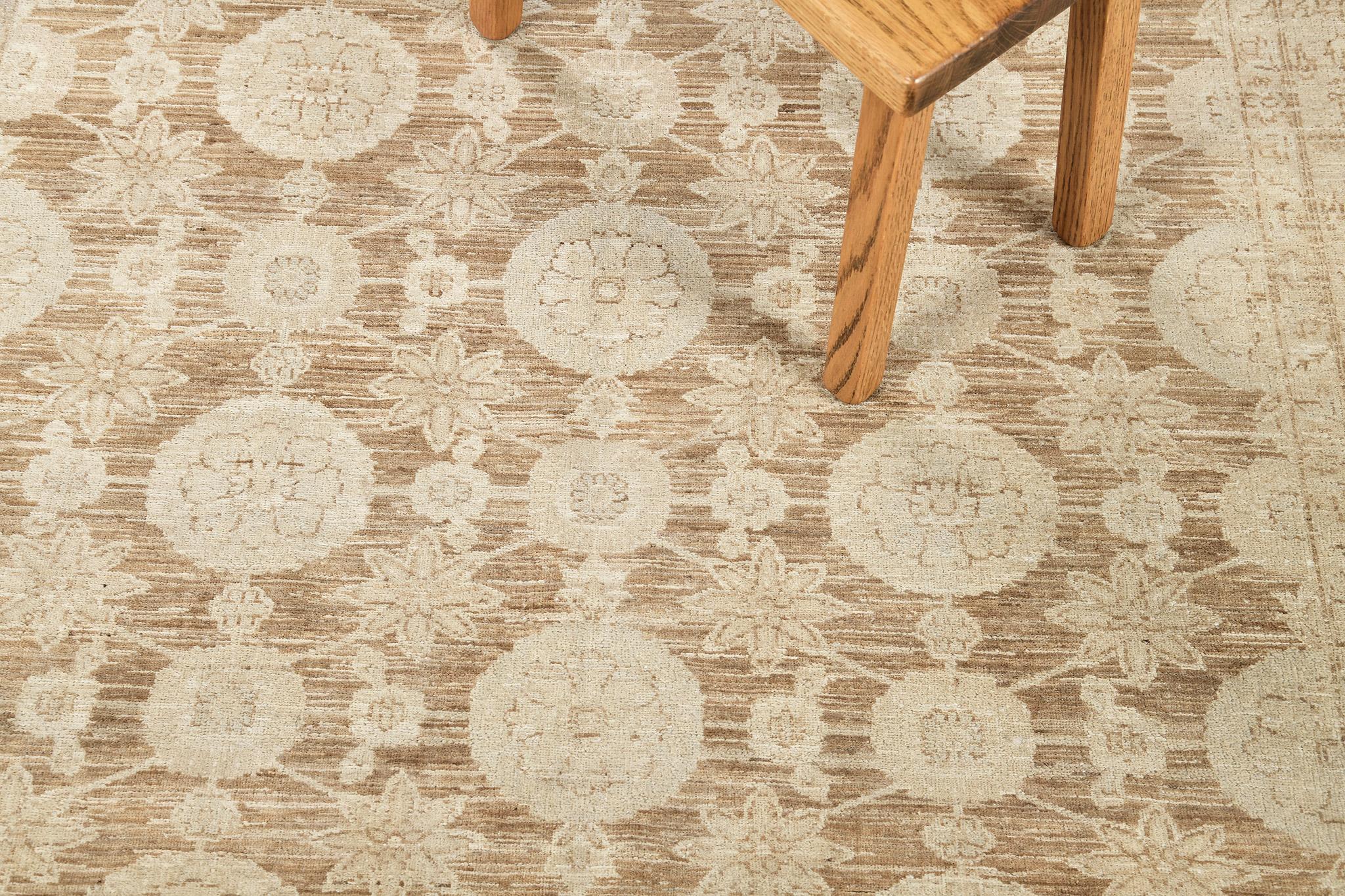 Vintage Style Tabriz Revival Rug D5169 In New Condition For Sale In WEST HOLLYWOOD, CA