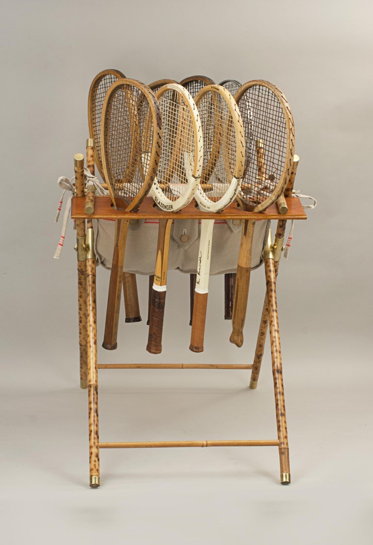 Vintage Style Tennis Ball Hopper and Racket Display Stand at 1stDibs