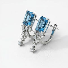 Orecchini con topazio in stile vintage in oro 14k