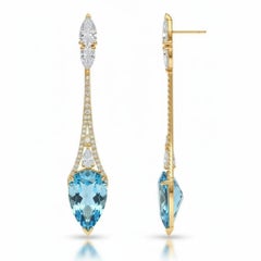 Topas-Ohrringe im Vintage-Stil 14k Gold