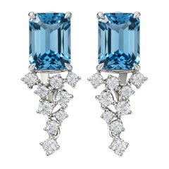 Orecchini con topazio in stile vintage in oro 14k