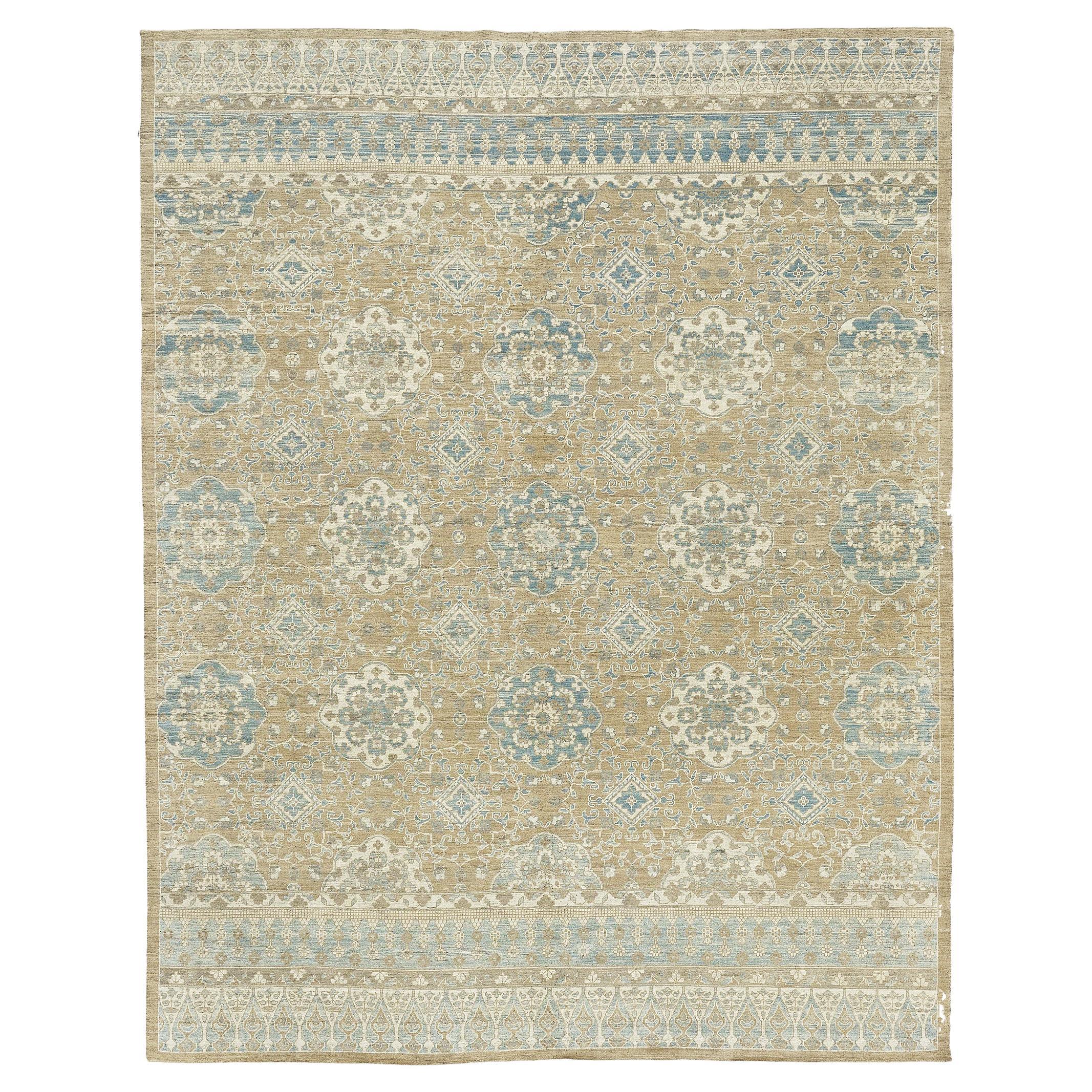 Tapis design vintage de style transitionnel