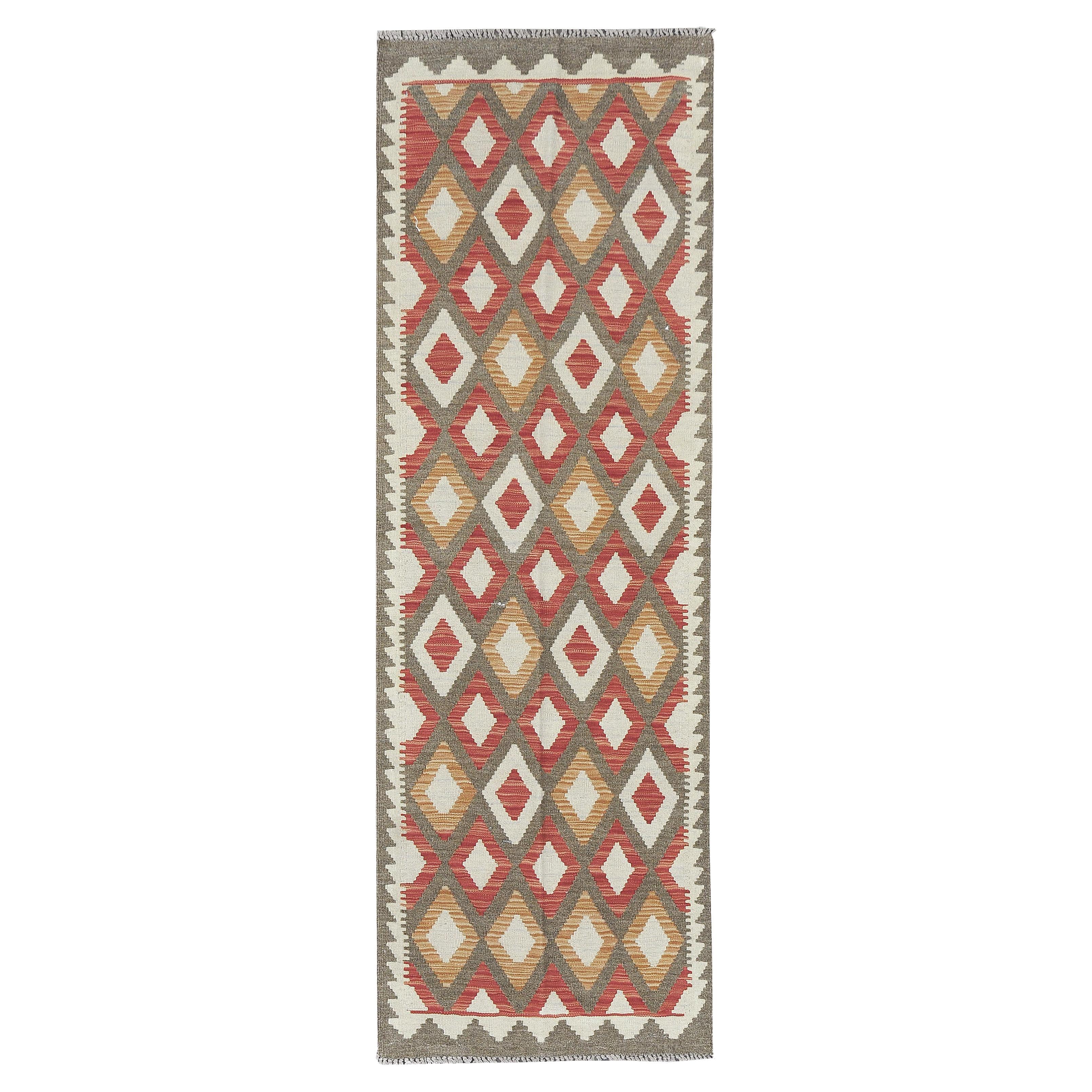 Vintage Style Tribal Natural Dye Flat Weave Kilim