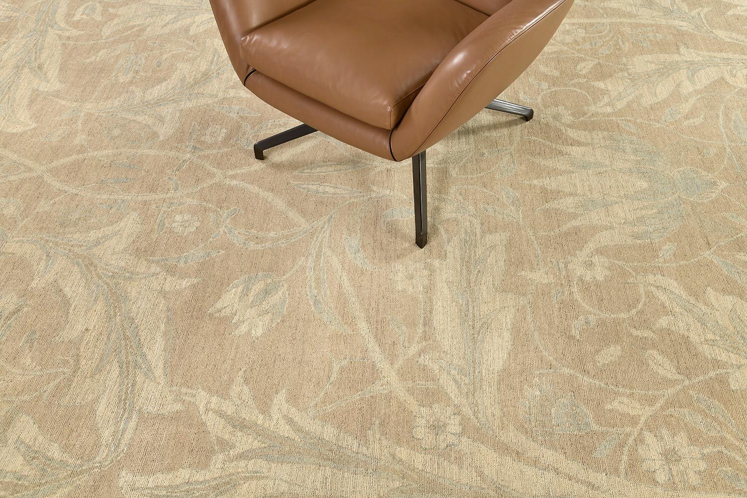 William Morris Design Vintage Vintage-Teppich im Vintage-Stil (Handgeknüpft) im Angebot