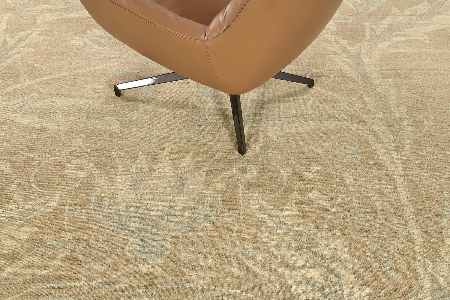 William Morris Design Vintage Vintage-Teppich im Vintage-Stil (21. Jahrhundert und zeitgenössisch) im Angebot