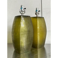Vintage Styled After Donghia Hollywood Regency Glas Lampen - Ein Paar