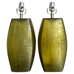 Vintage Styled After Donghia Hollywood Regency Glass Lamps - A Pair