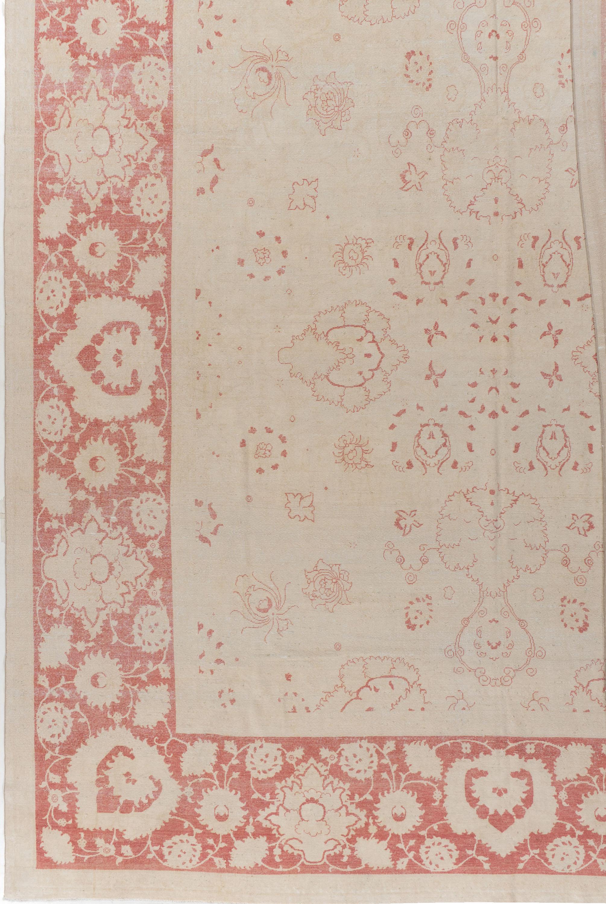 XXI secolo e contemporaneo Vintage Agra Design Tappeto di lana annodato a mano 13'6 X 21'9 in vendita