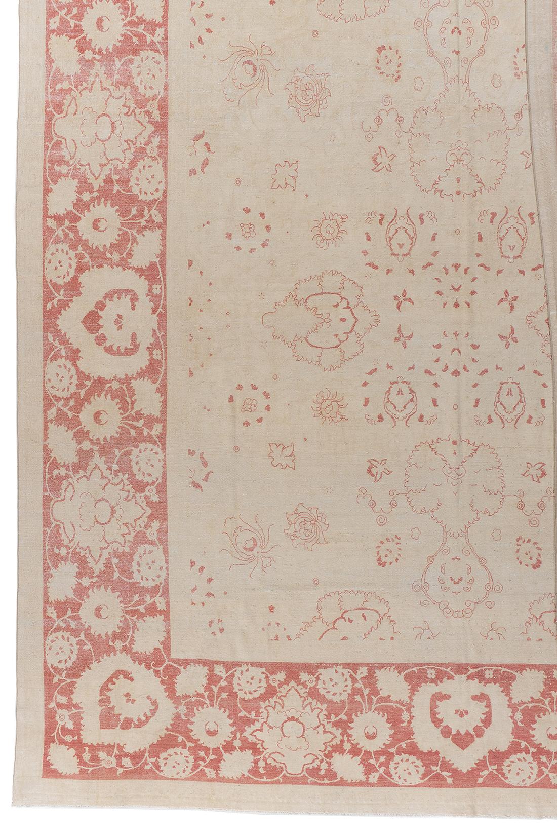 Lana Vintage Agra Design Tappeto di lana annodato a mano 13'6 X 21'9 in vendita