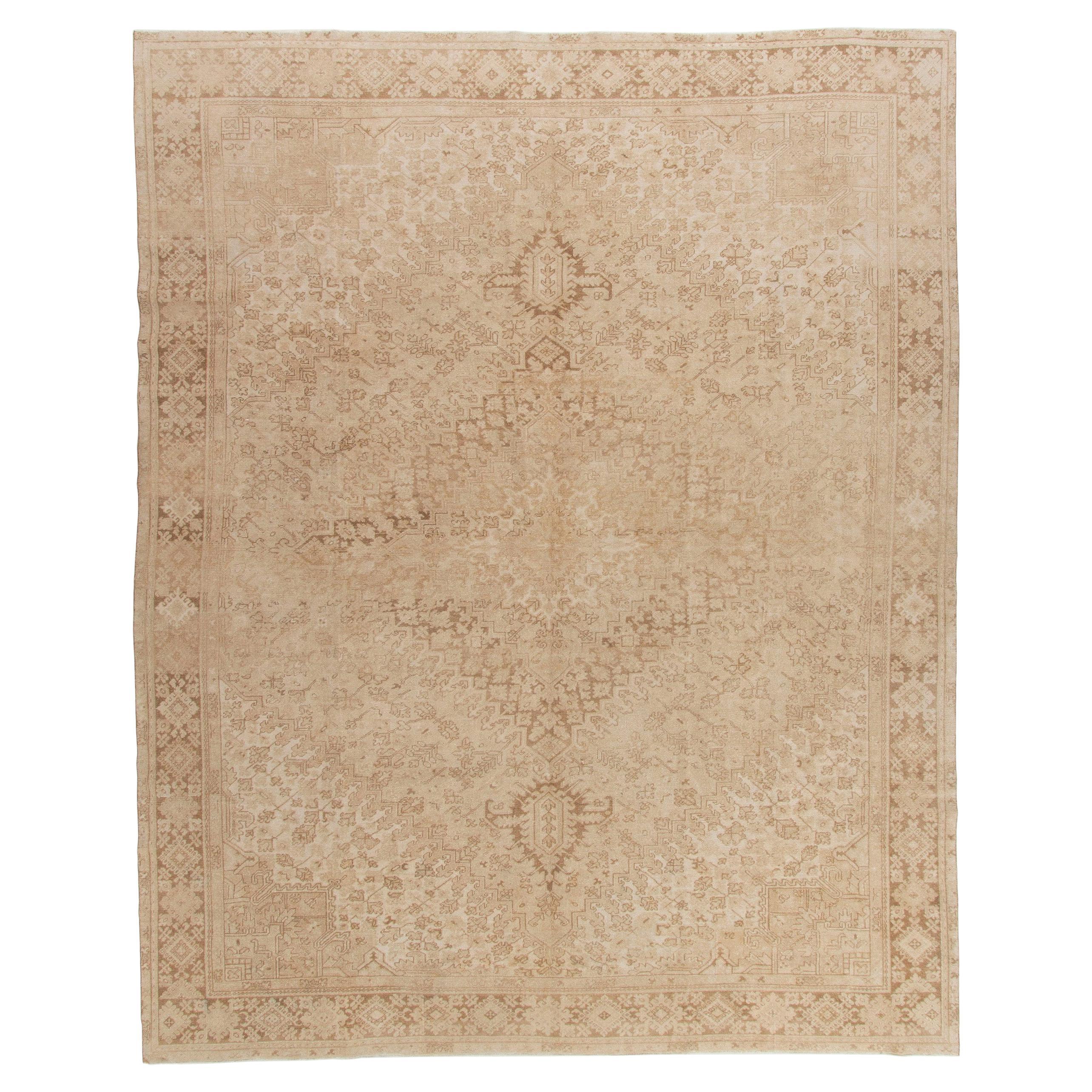 Vintage Persian Subdued Heriz Rug 11'6 X 14'7