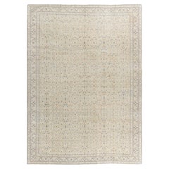 Vintage Subdued Ivory Turkish Sivas Rug