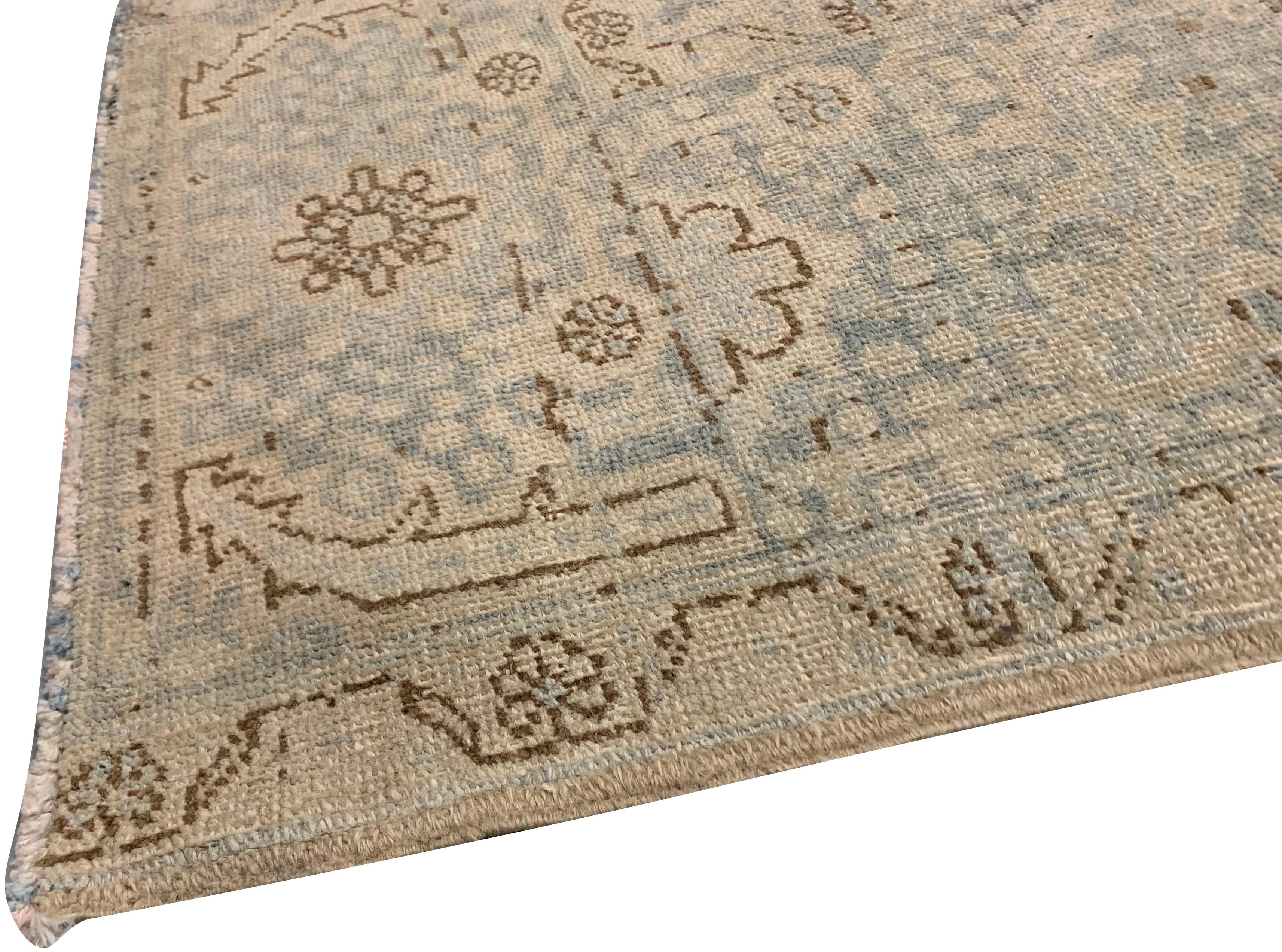 Persian Heriz area rug, 8'7 x 11'10. As perpetually fashionable as they are collectible, traditional Heriz rugs are skillfully woven in vibrant colors and emphatic geometric designs. The Heriz district of NW Persia has been weaving carpets for over