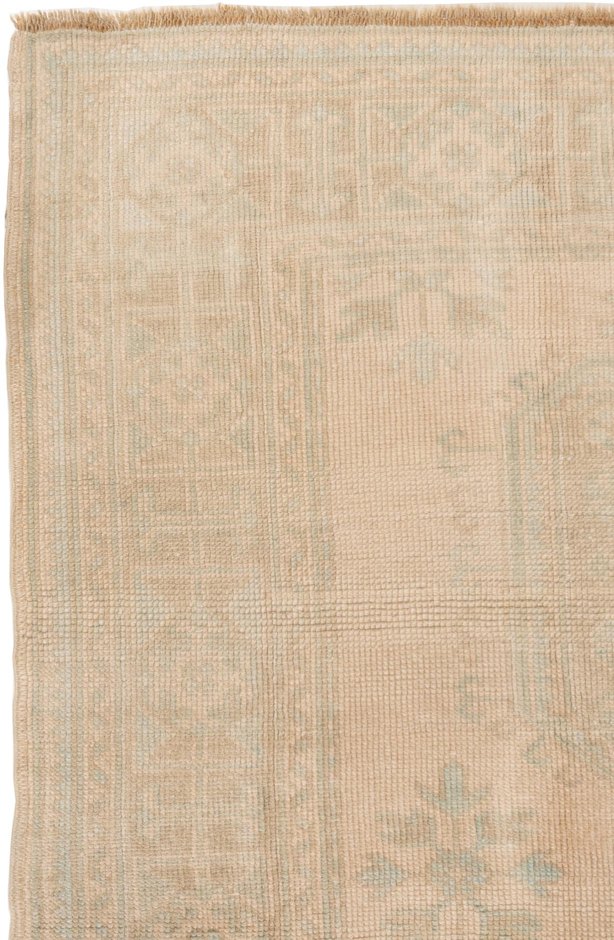 Hand-Woven Vintage Subdued Turkish Oushak Runner 4'7 X 11'3 For Sale