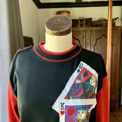 Vintage SUBURBANS Playing Cards Sweatshirt Queen Jack King LARGE Hong Kong