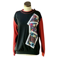 Vintage SUBURBANS Playing Cards Sweatshirt Queen Jack King LARGE Hong Kong
