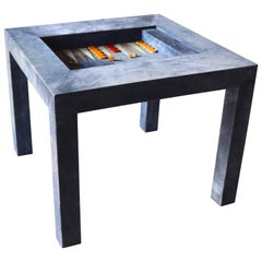 Retro Suede Backgammon Table