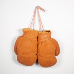 Vintage Suede Boxing Gloves, circa 1950