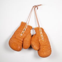 Vintage Wildleder Boxhandschuhe c.1950