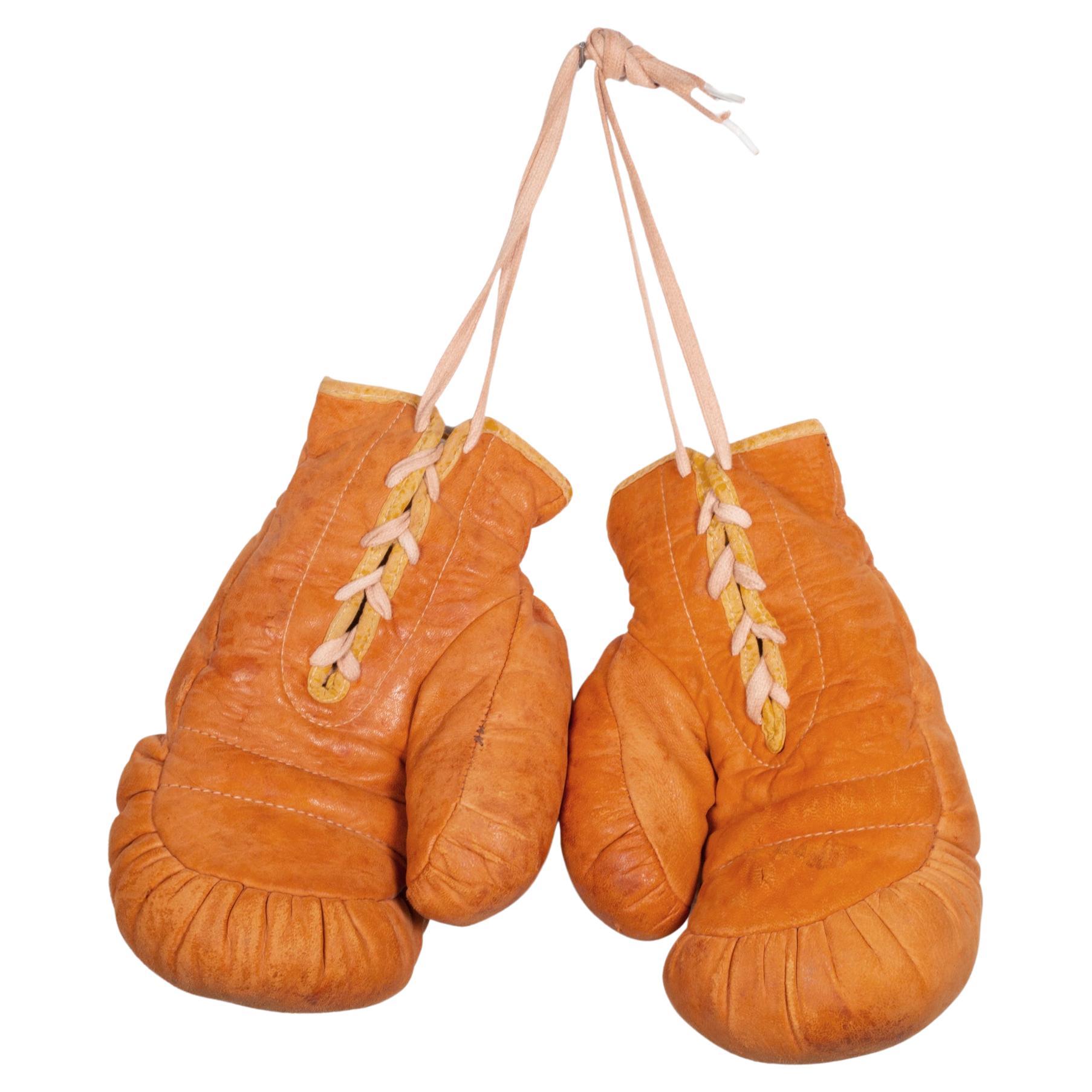 Vintage Horse Hair and Leather Boxing Gloves, circa 19201930 at 1stDibs