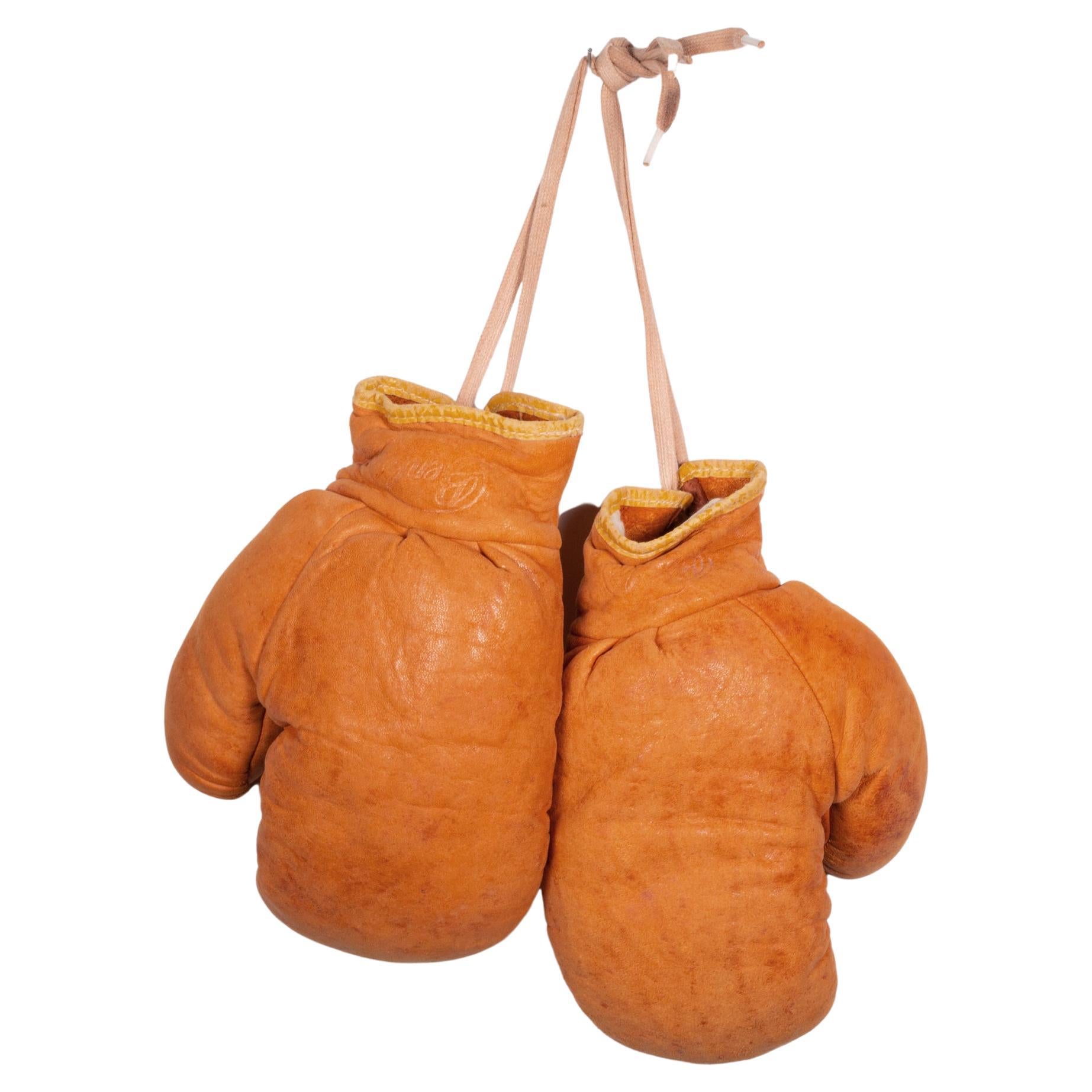 Vintage Horse Hair and Leather Boxing Gloves, circa 19201930 at 1stDibs