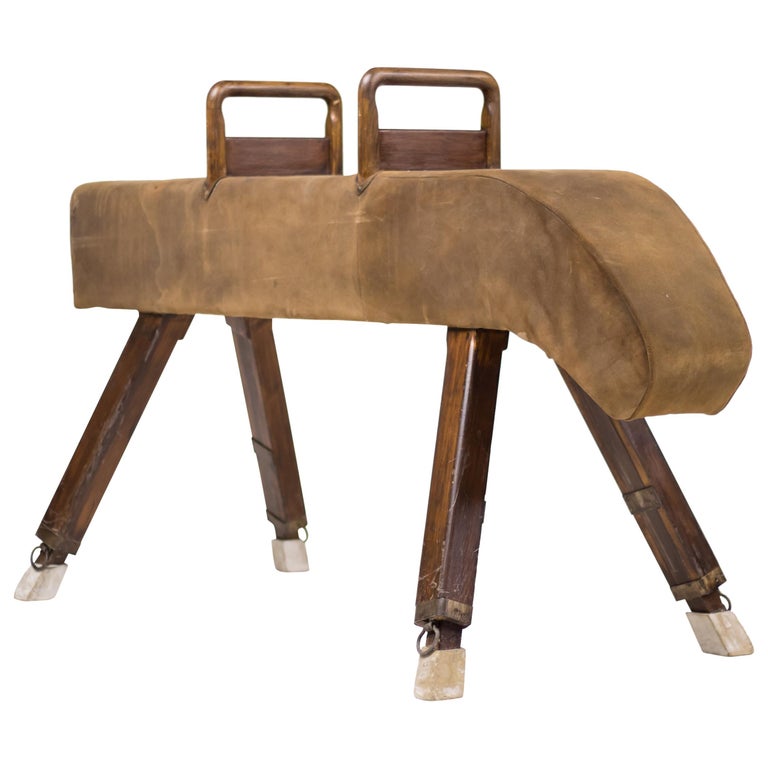 Vintage Suede Pommel Horse For Sale at 1stdibs
