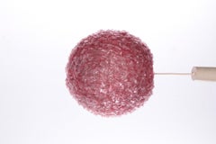 Vintage Sugarball Hanging Lamp Beautiful Pink, 1960 Germany