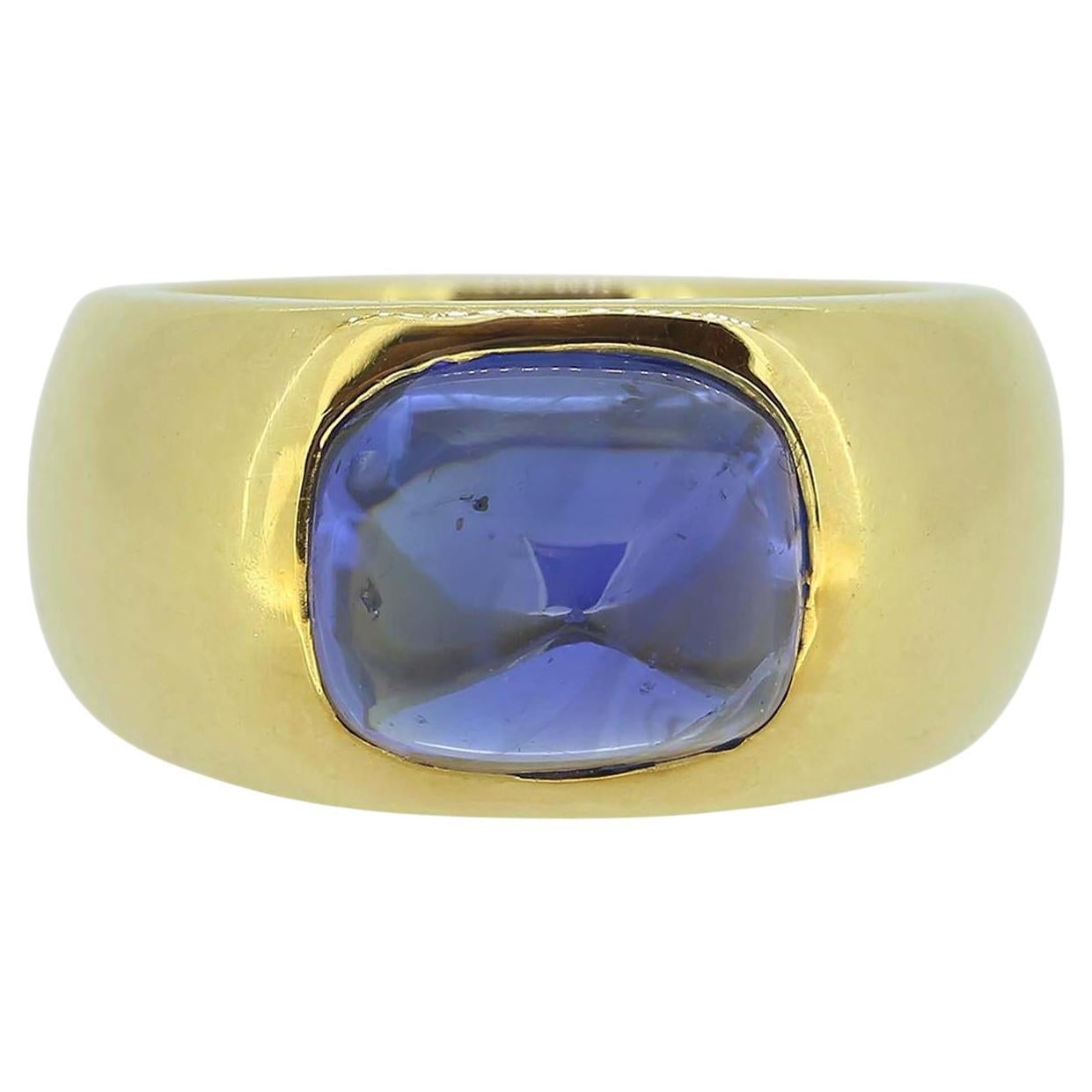 Vintage Sugarloaf Sapphire Ring For Sale