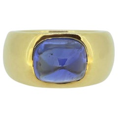 Bague vintage saphir pain de sucre