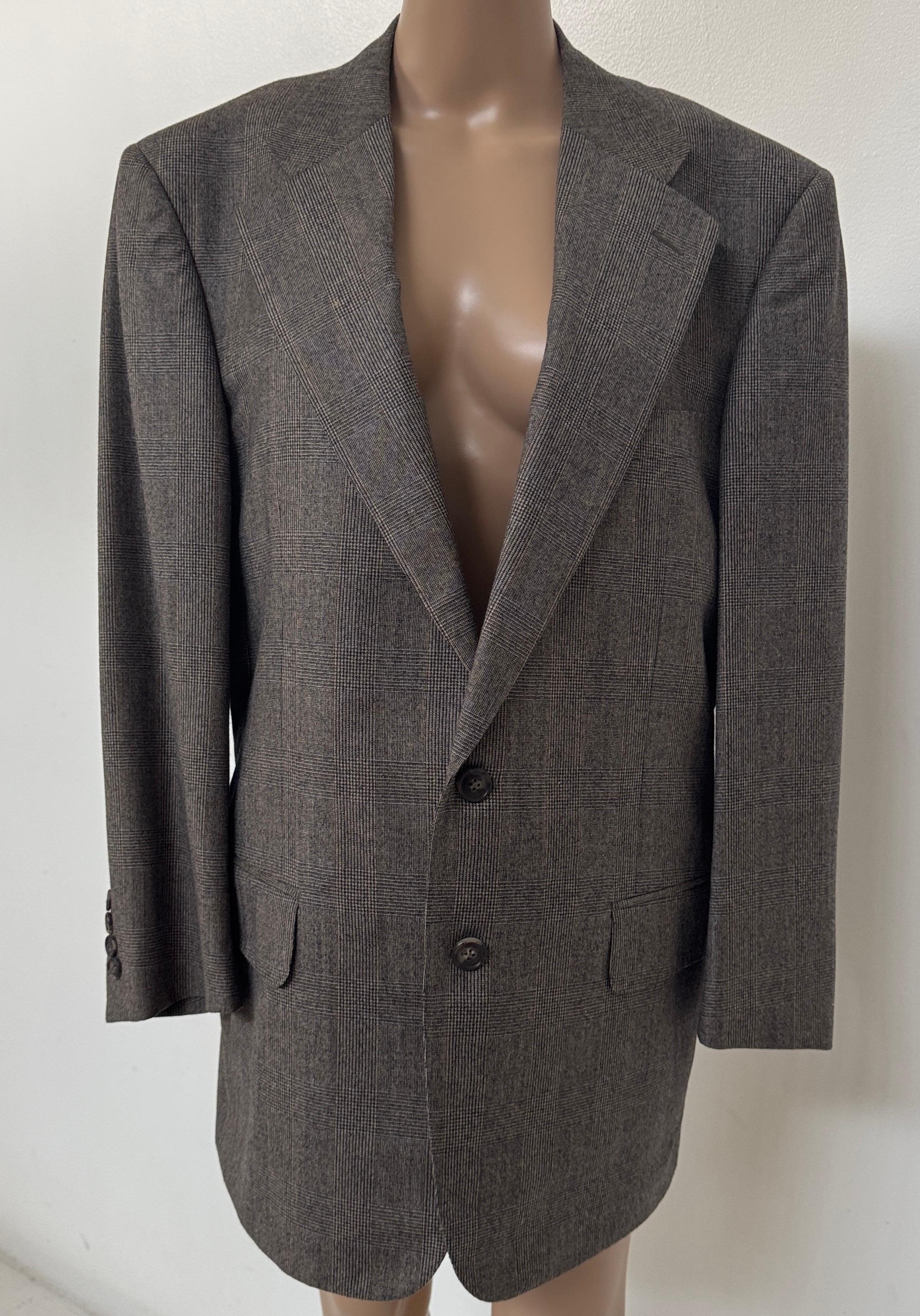 Gray Vintage Suit of Ermenegildo Zegna “Tindari” in wool - No import duty! in vendita