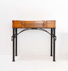 Vintage 'suitcase' leather Console Table