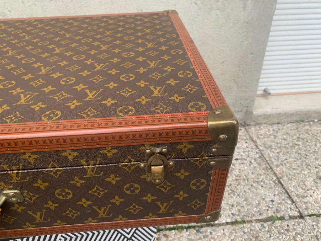 Brown Vintage suitcase Louis Vuitton monogram. For Sale