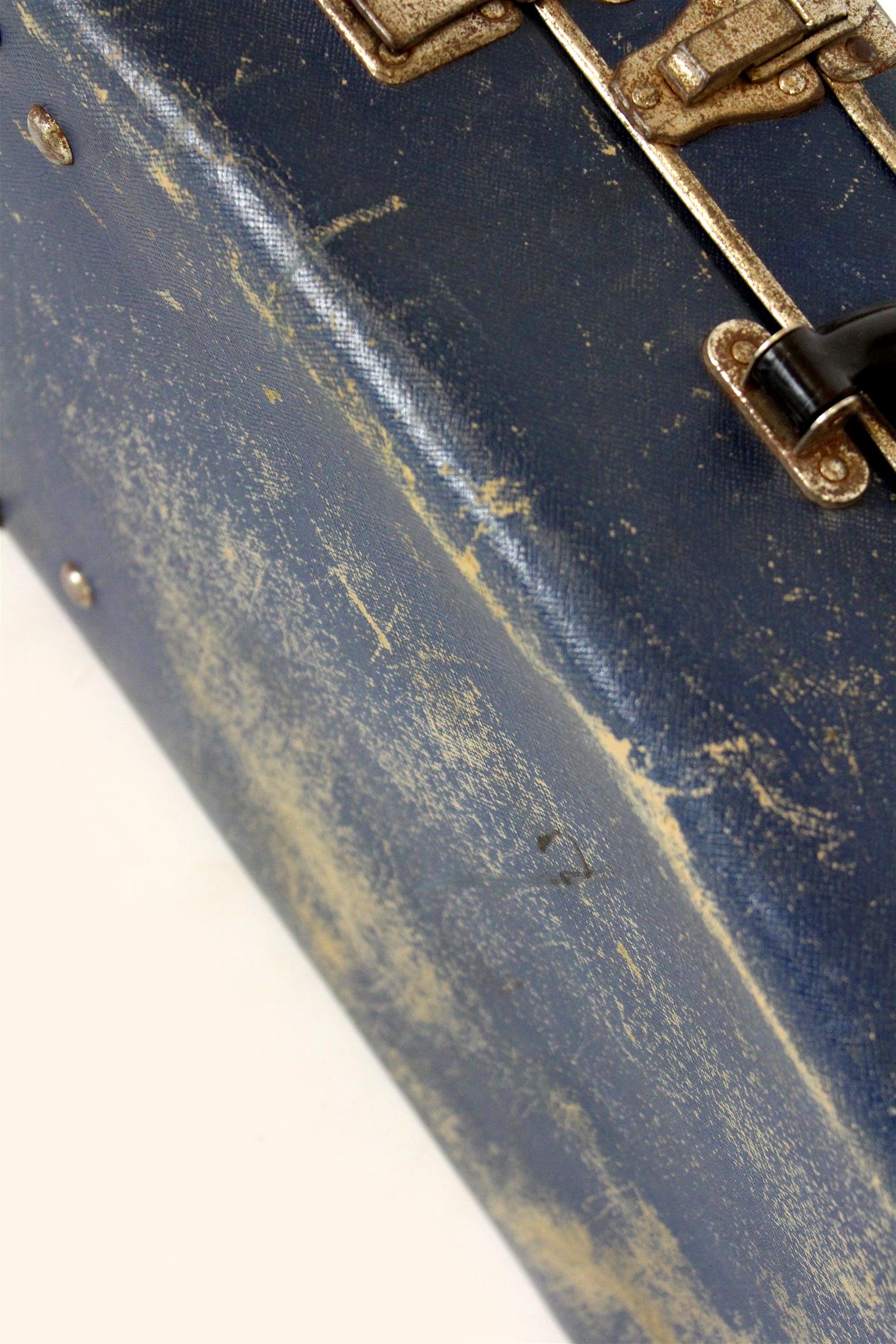 Vintage Suitcase with Original Luggage Labels, 1950s For Sale 14