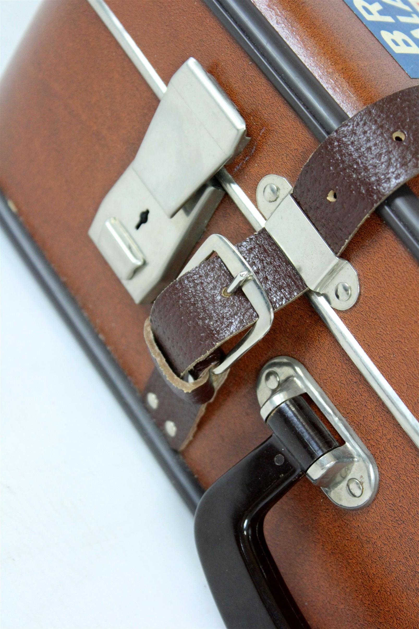Vintage Suitcase with Original Stickers, 1960s 1