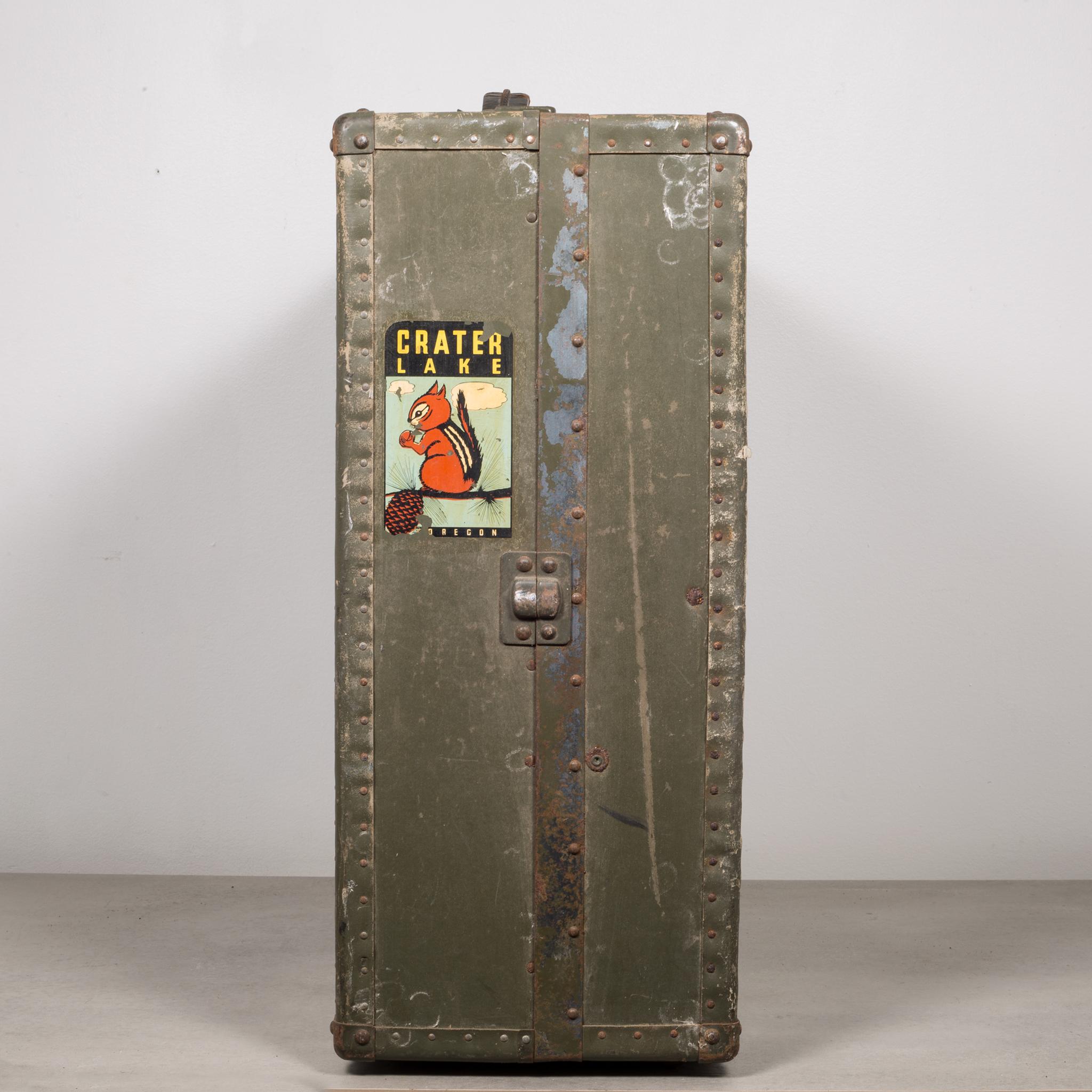 vintage suitcase with travel stickers
