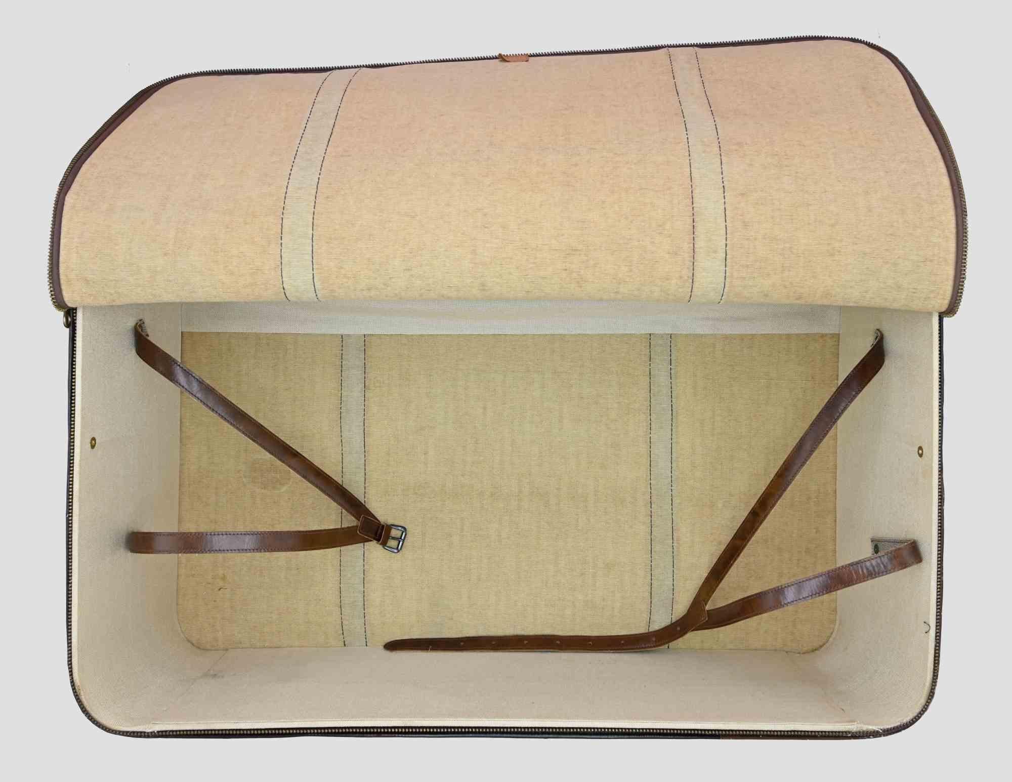 Vintage Suitcases Set by Fendi, Brown Monogram Travel, 1980s For Sale 2