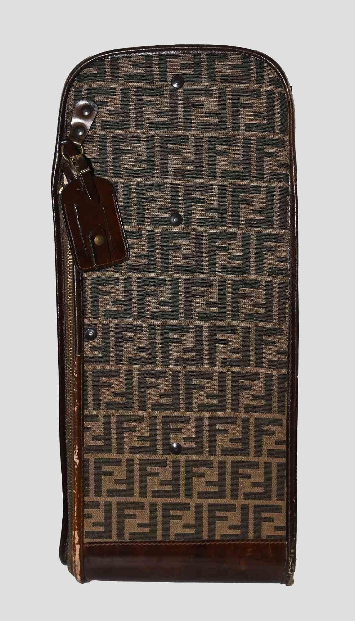 Ensemble de valises vintage marron à monogrammes de Fendi, années 1980 en vente 7