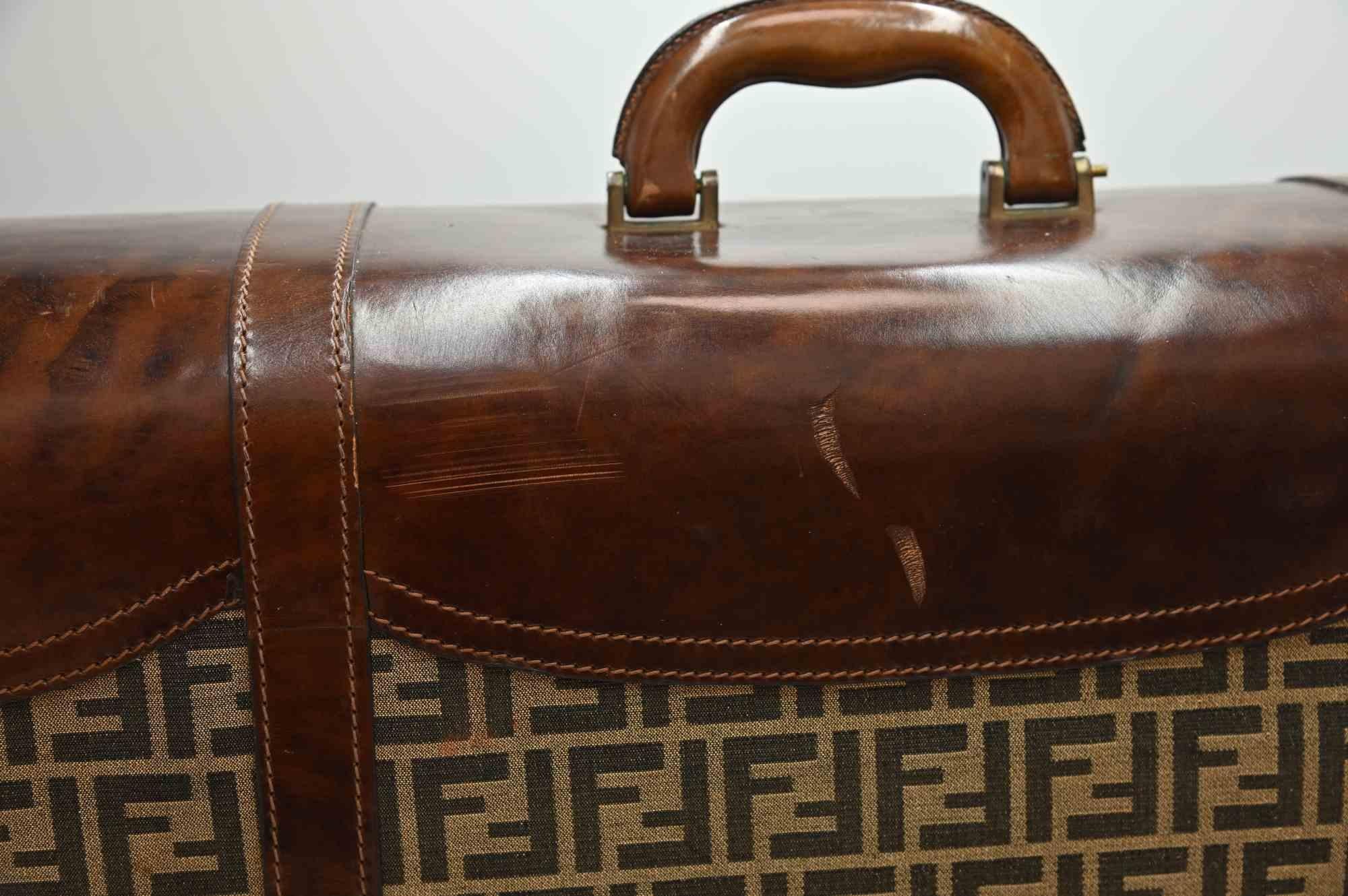 Ensemble de valises vintage marron à monogrammes de Fendi, années 1980 en vente 8