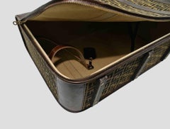 Vintage Suitcases Set by Fendi, Brown Monogram Travel, 1980s