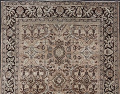 Vintage Sultanabad-Mahal Rug with All-Over Sub-Geometric Medallion Design