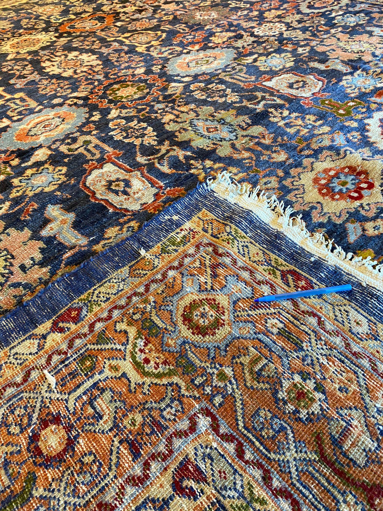 Hand-Knotted Vintage Sultanabad Persian Rug For Sale