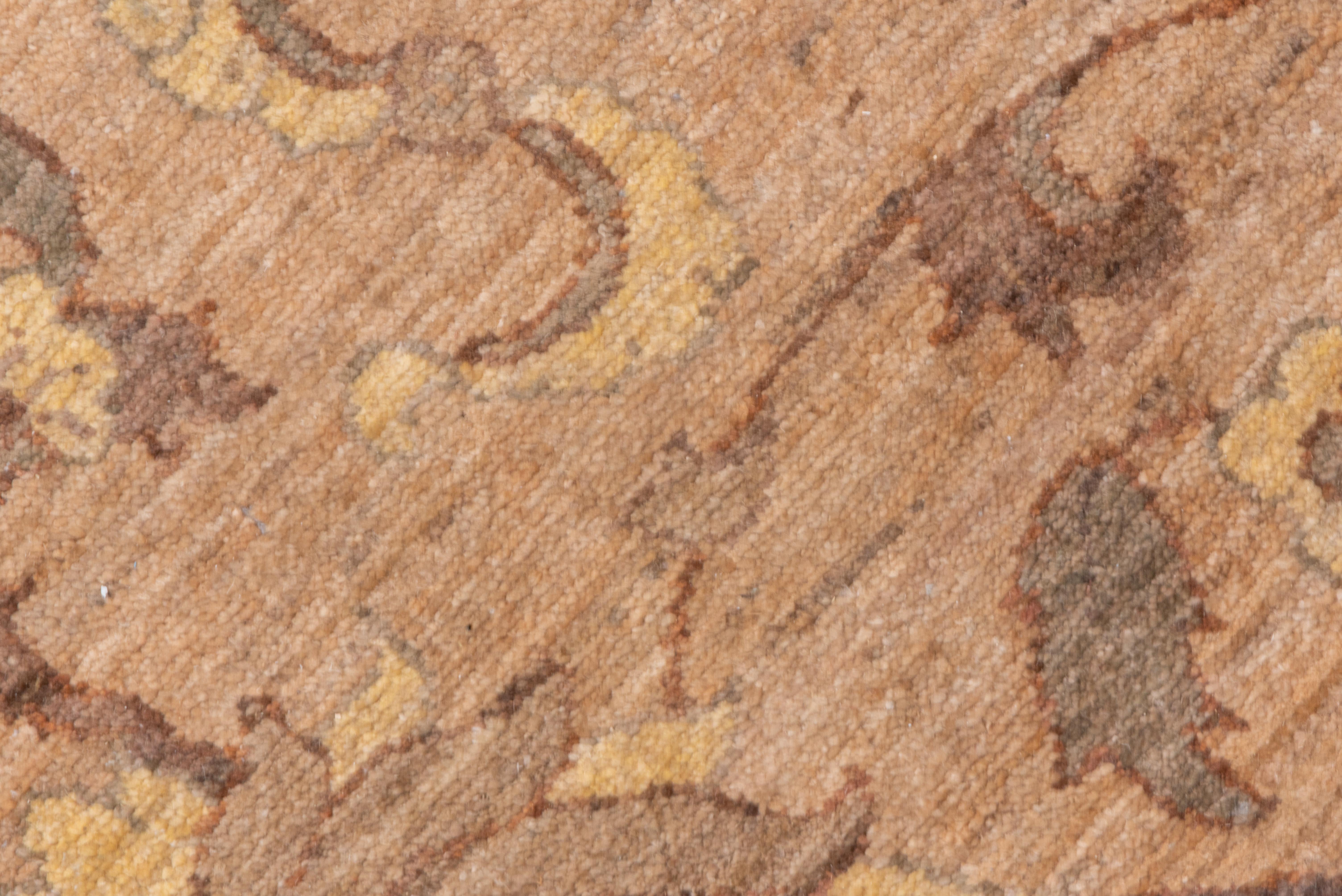 Wool Vintage Sultanabad Rug Warm Clay Field with Scrolling Floral Palmettes For Sale