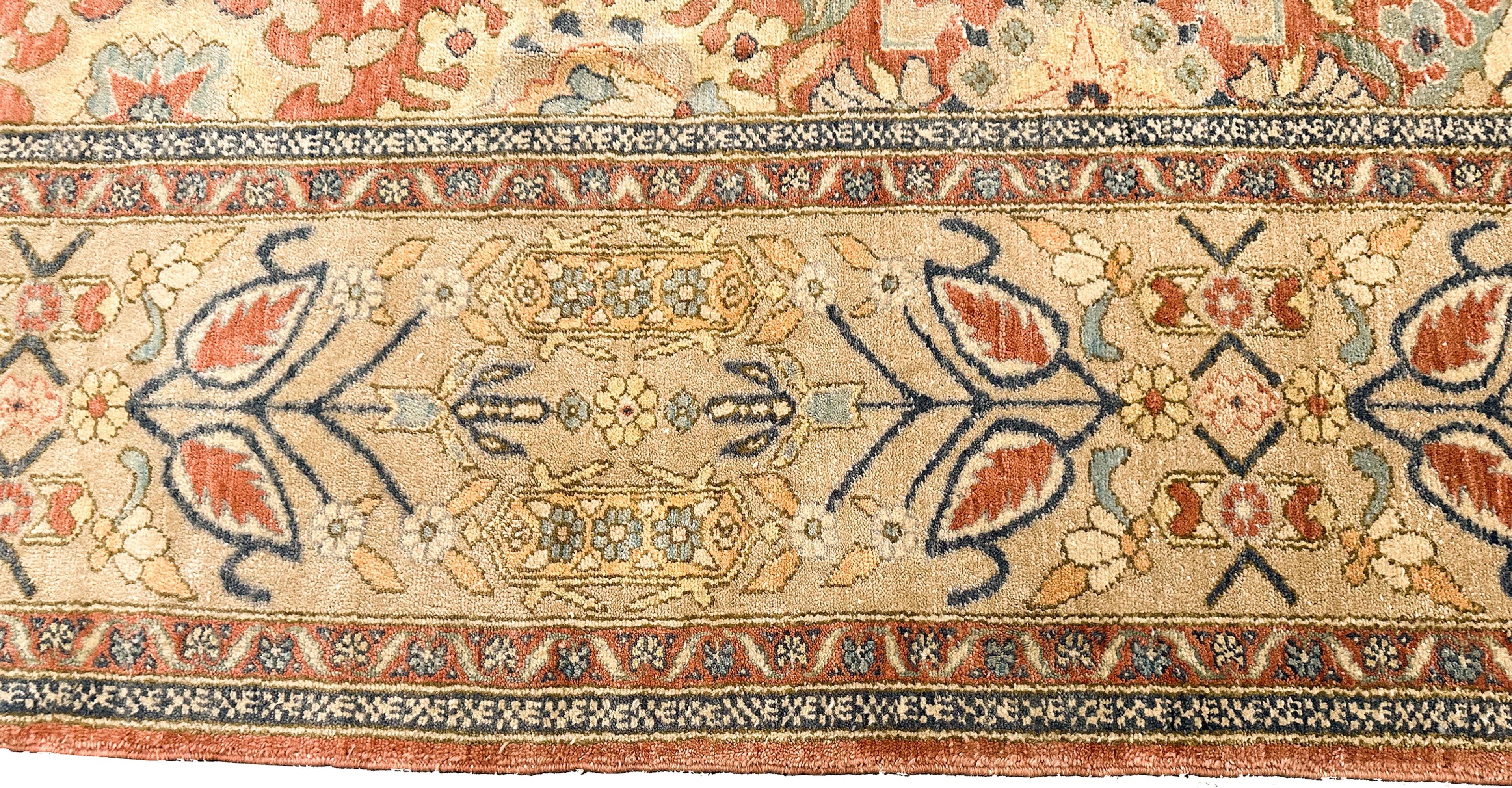 Vintage Sultanabadd Mahall Geometric Overall 13x15ft 404cm x 465cm For Sale 3