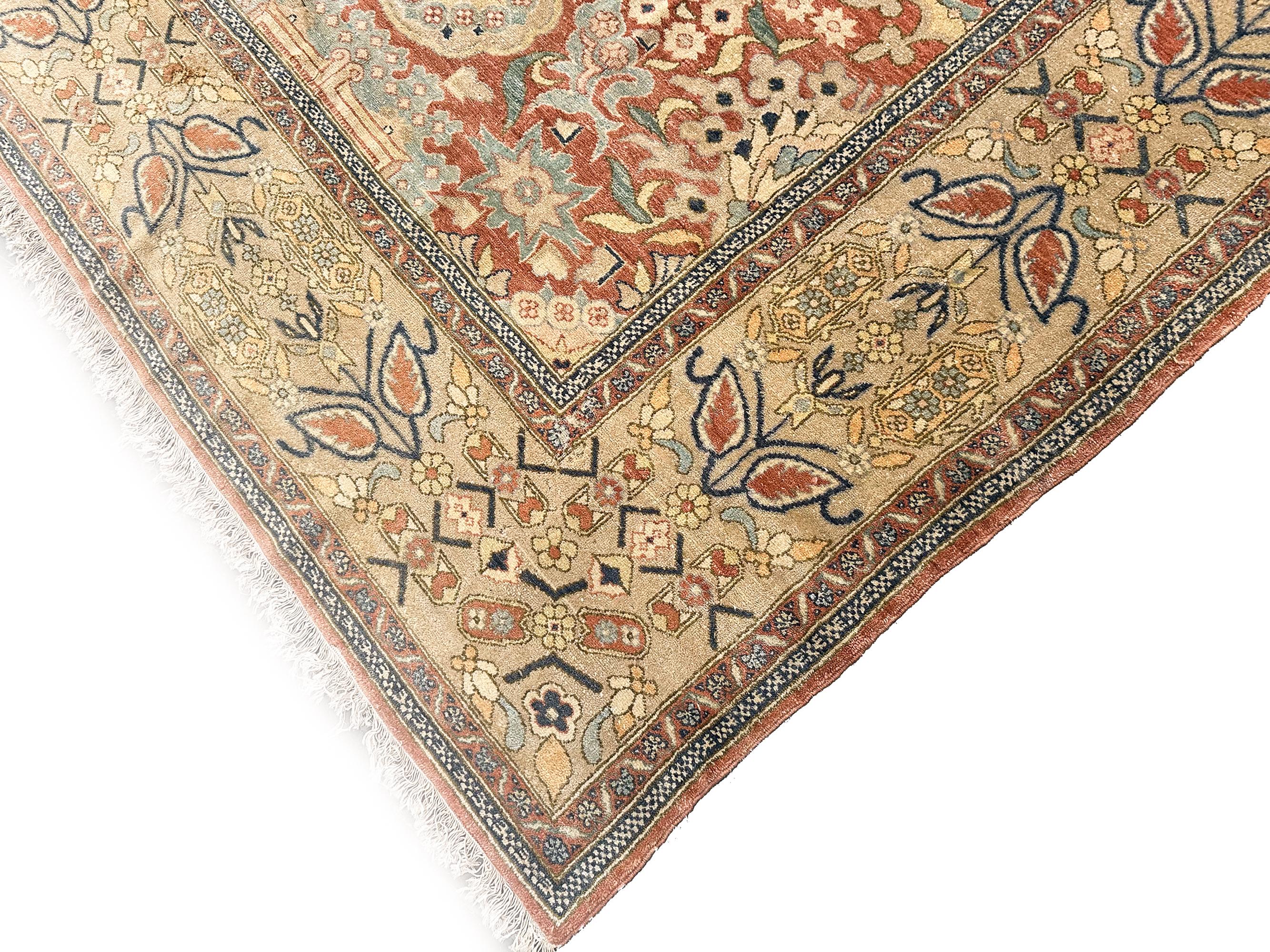 Vintage Sultanabadd Mahall Geometric Overall 13x15ft 404cm x 465cm For Sale 4