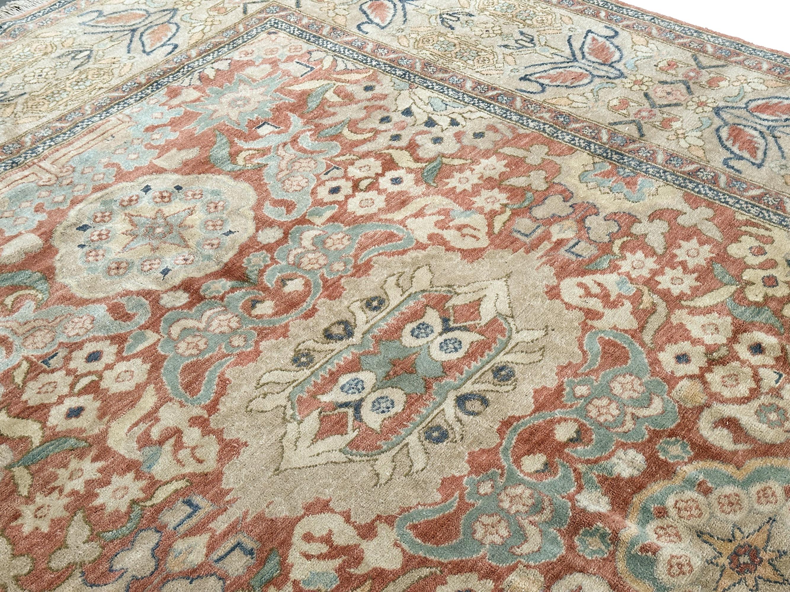 Vintage Sultanabadd Mahall Geometric Overall 13x15ft 404cm x 465cm For Sale 6