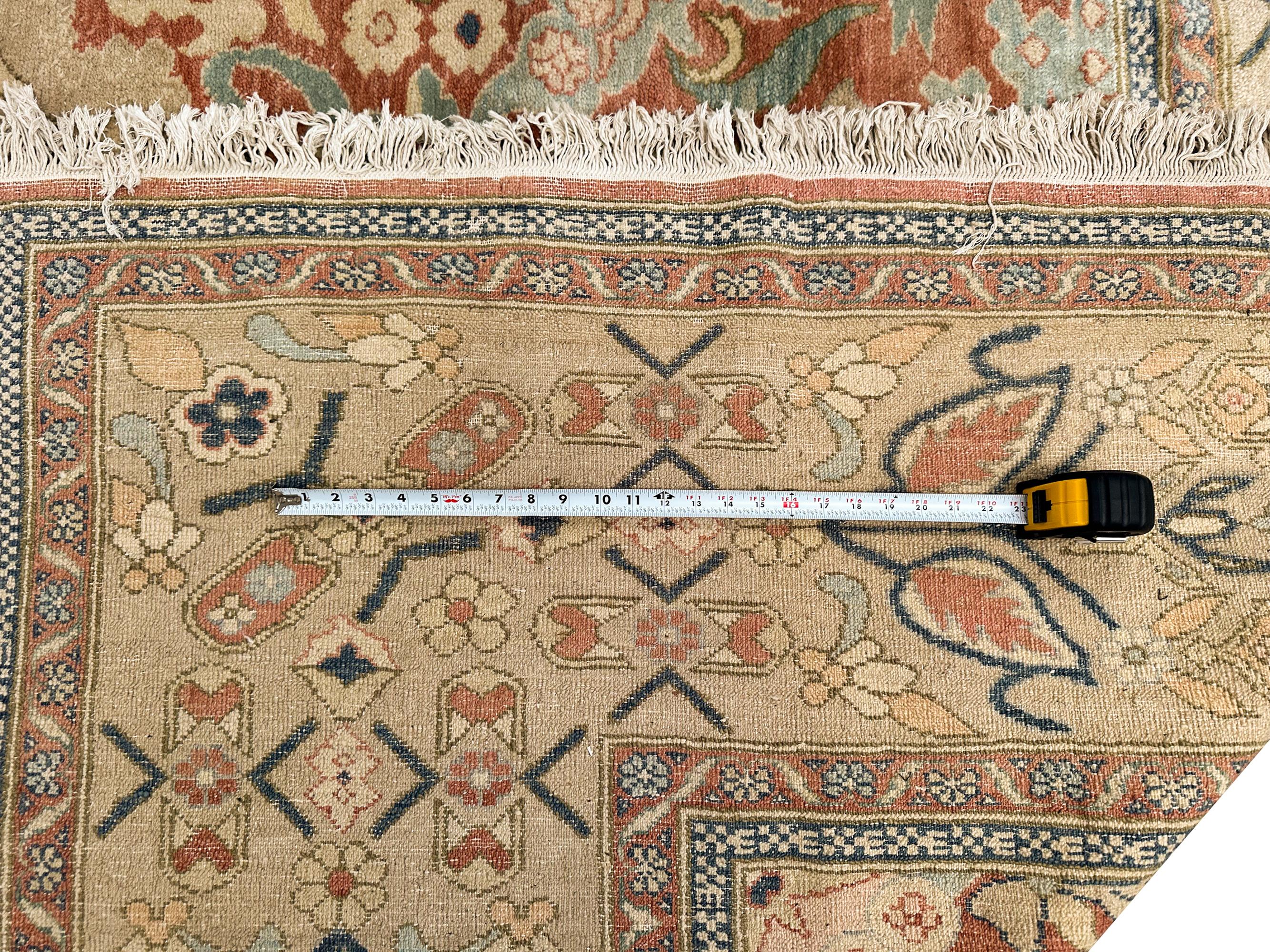 Vintage Sultanabadd Mahall Geometric Overall 13x15ft 404cm x 465cm For Sale 1