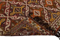 Tappeto vintage Sumack in lana multicolore con disegno geometrico fatto a mano