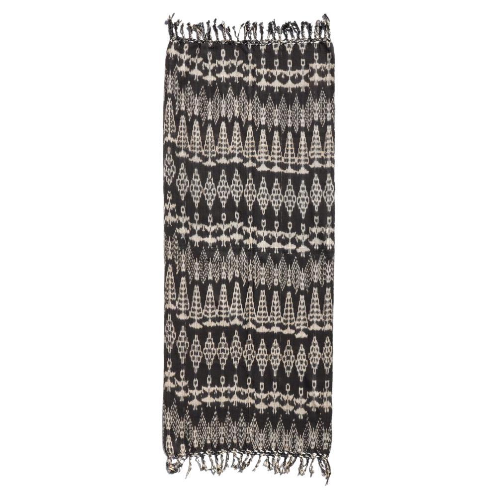 Vintage Guatemalan Blue and White Ikat Textile