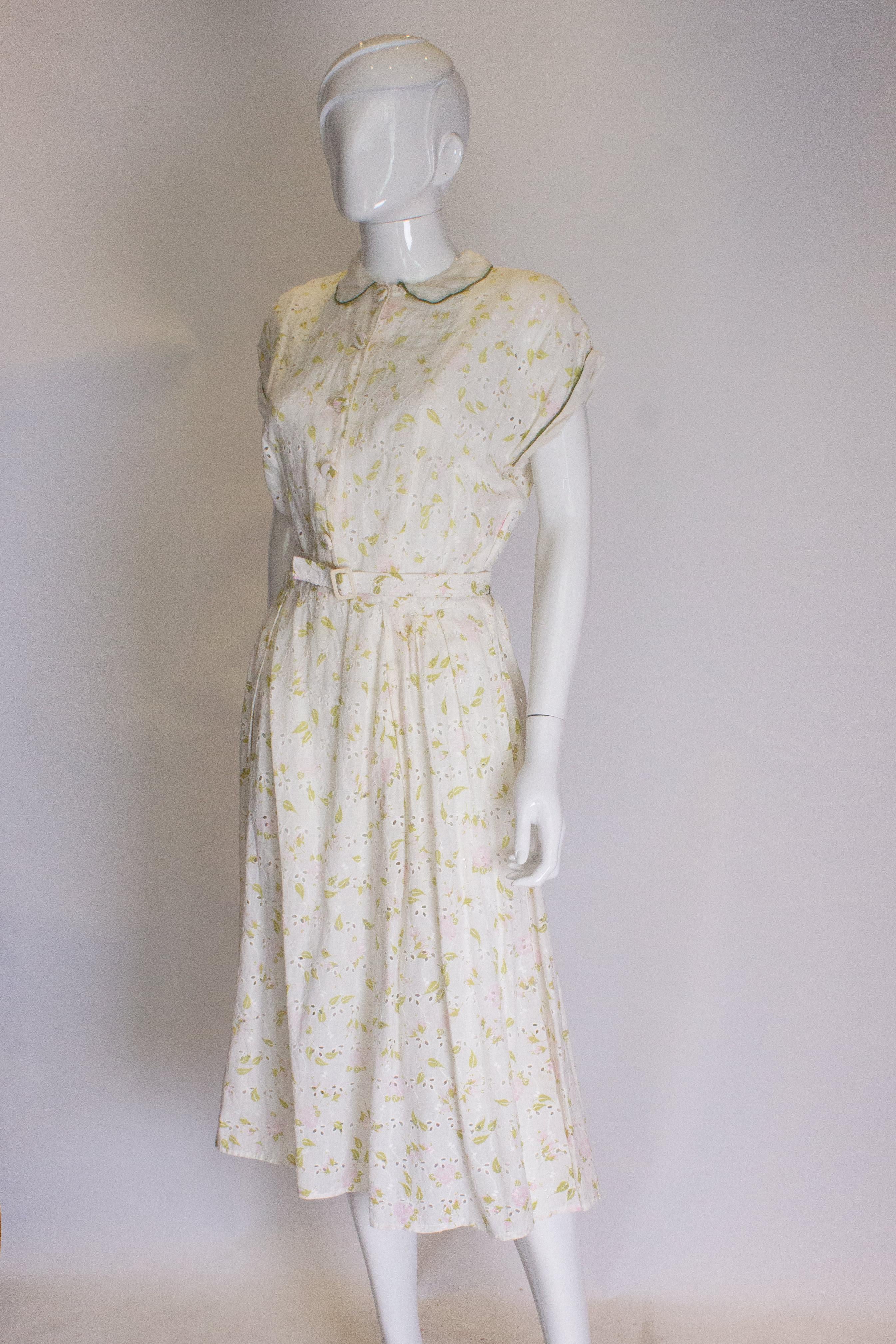 De las mujeres Vestido de verano vintage de algodón de Nelly Don en venta