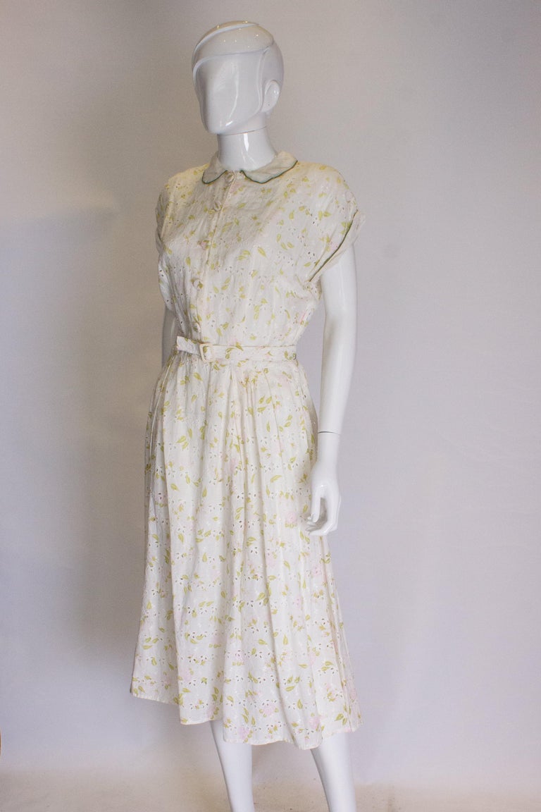 Vintage Summer Cotton Dress by Nelly Don For Sale at 1stDibs