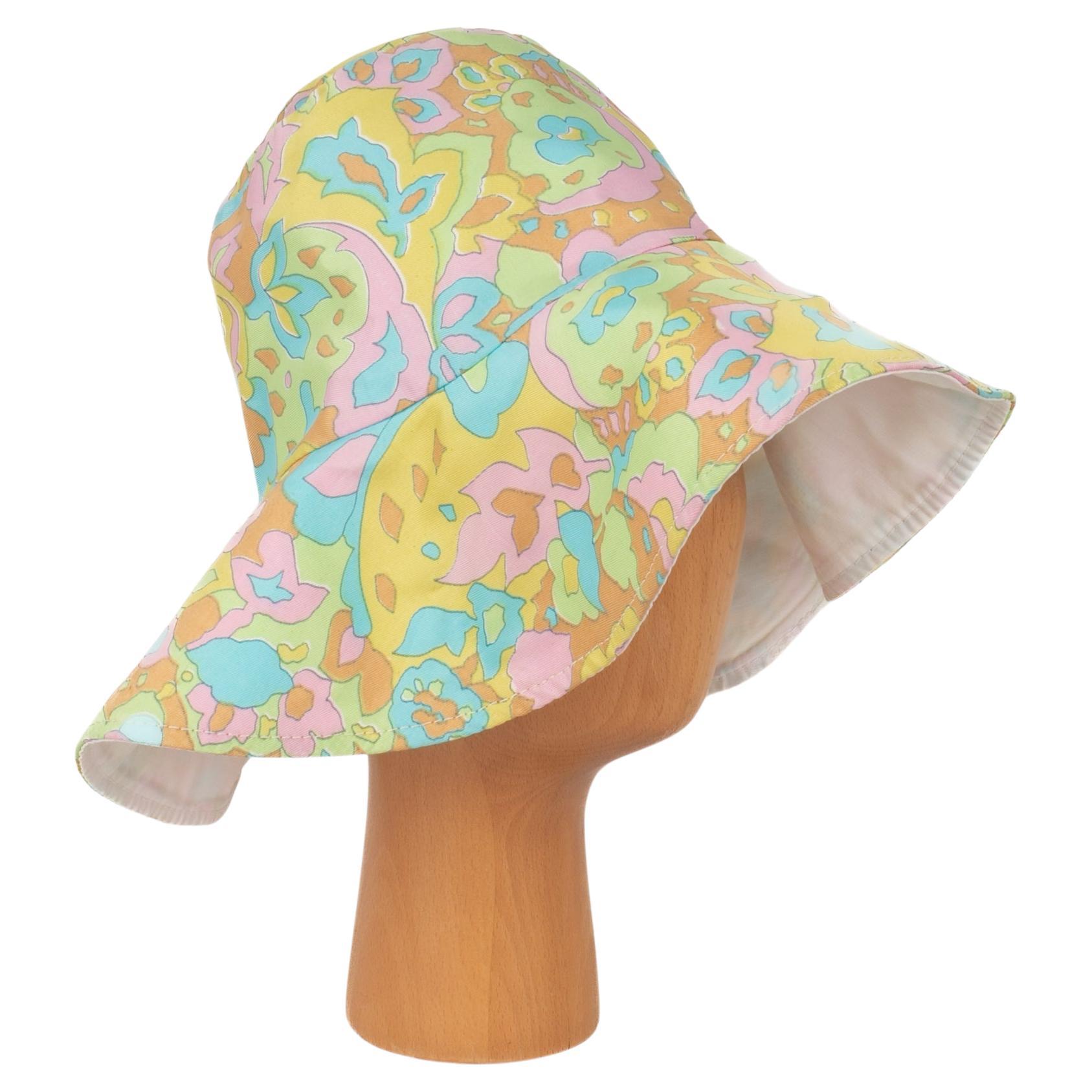 Vintage Summer Hat with Multicolored Patterns